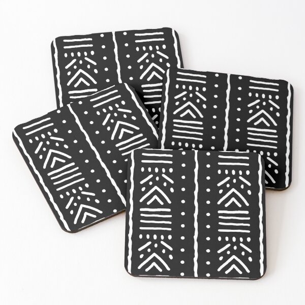 Item preview, Black and White Bold African Bogolan Art designed and sold by funkyvibes.