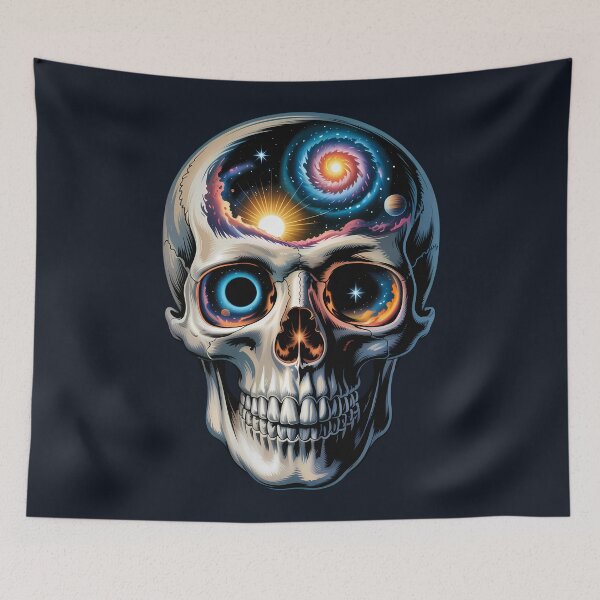 Item preview, Trippy Cosmic Skull Art Psychedelic Galaxy Eyes Spiral designed and sold by Parkerzz.