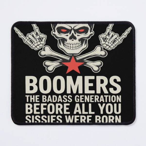 Item preview, Boomers Badass Generation Skull Humor Rebel Pride designed and sold by rbc-wrights.