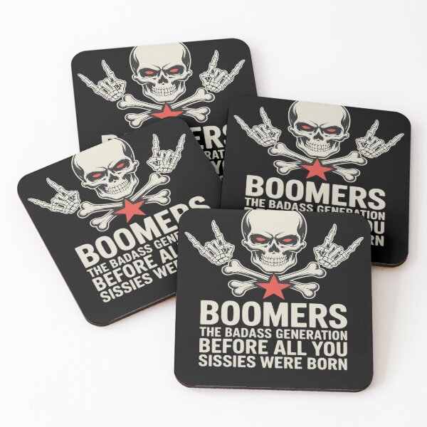 Item preview, Boomers Badass Generation Skull Humor Rebel Pride designed and sold by rbc-wrights.