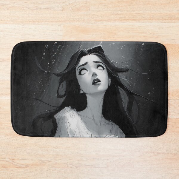 Item preview, Drowned in Moonlight – Gothic Underwater Lady with Red Ribbon designed and sold by Skolyak.
