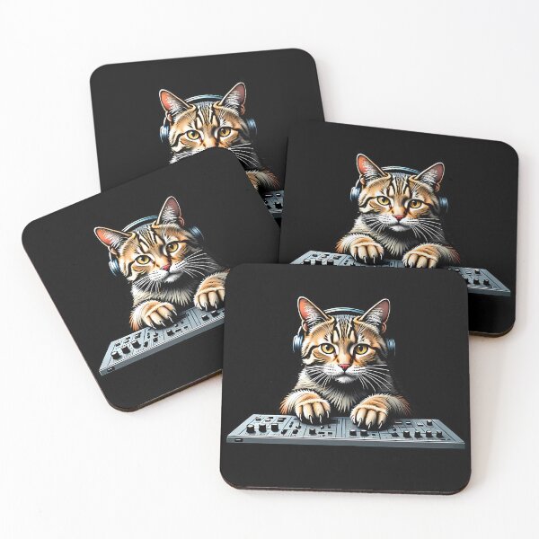 Item preview, Cat Synthesizer designed and sold by Funny Vintage Stickers And T-Shirts.