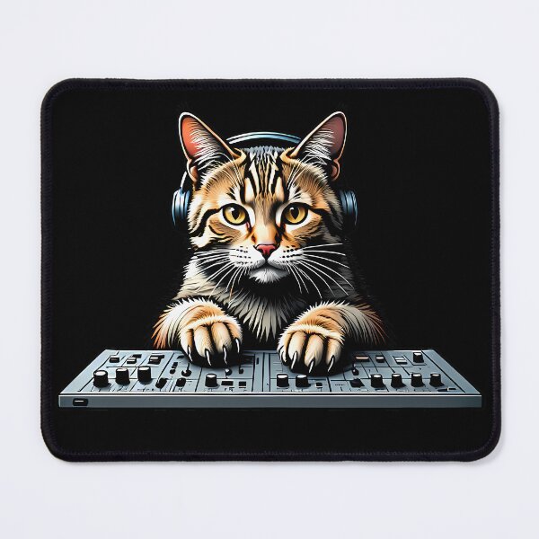 Item preview, Cat Synthesizer designed and sold by Funny Vintage Stickers And T-Shirts.