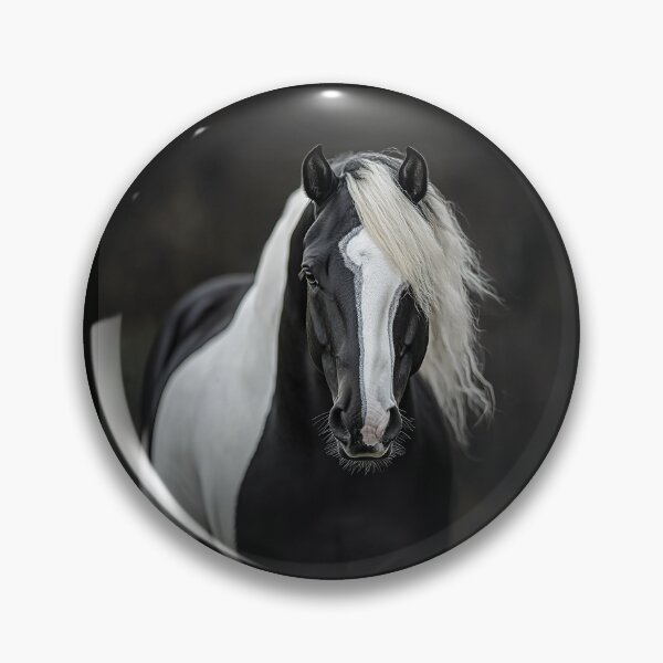 Item preview, Black Paint Horse portrait designed and sold by CritterWisdom.