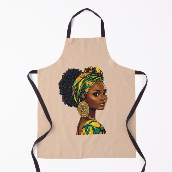 Item preview, Elegant African Woman in Vibrant Headwrap designed and sold by Myra365Art.