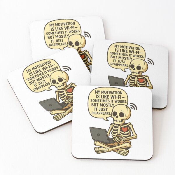 Item preview, Motivation Like Wi-Fi Skeleton designed and sold by Bluntdivas.