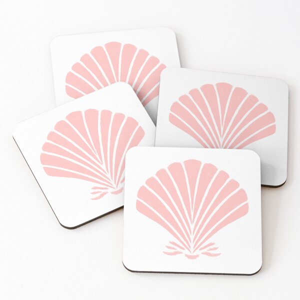 Item preview, Pastel Coral Seashell, Italian Summer Art, Ocean, Seaside, Nautical Pattern and Decor, Shell fish,  designed and sold by Natasha May Design.
