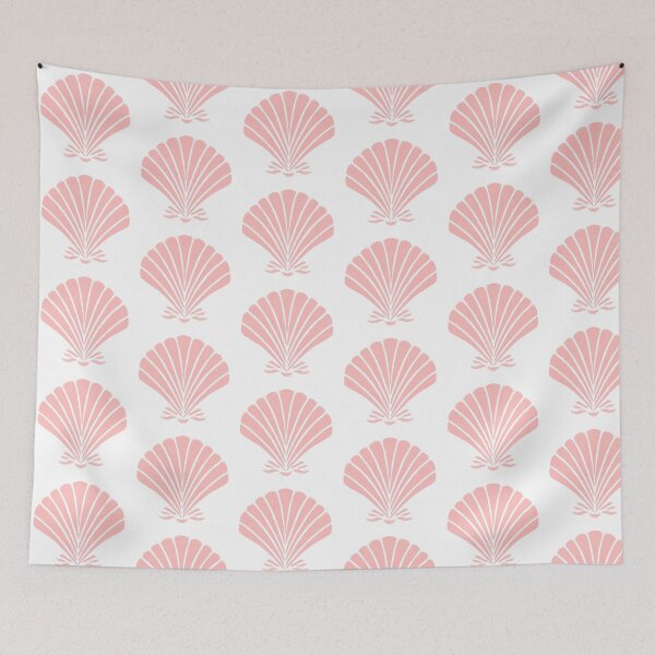 Item preview, Pastel Coral Seashell, Italian Summer Art, Ocean, Seaside, Nautical Pattern and Decor, Shell fish,  designed and sold by Natasha May Design.