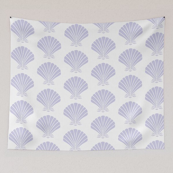 Item preview, Pastel Purple Seashell, Italian Summer Art, Ocean, Seaside, Nautical Pattern and Decor, Shell fish,  designed and sold by Natasha May Design.