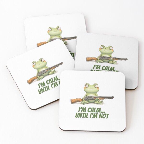 Item preview, Funny meme - I'm Calm... Until I'm Not - Frog with Shotgun designed and sold by hamishby.