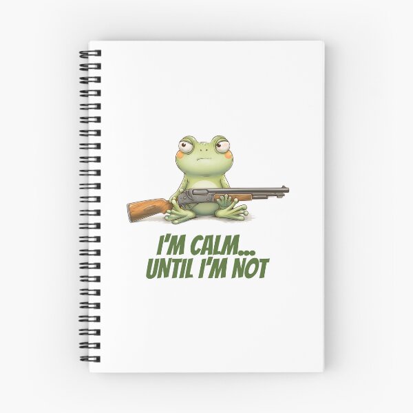 Item preview, Funny meme - I'm Calm... Until I'm Not - Frog with Shotgun designed and sold by hamishby.