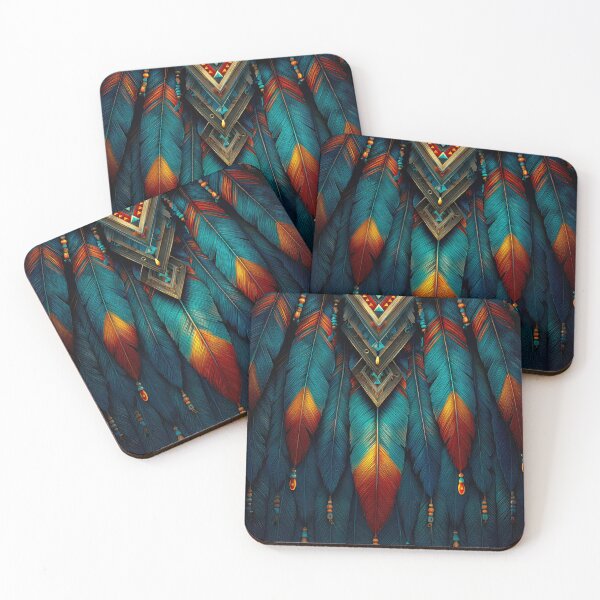 Item preview, Vibrant Blue and Orange Feather Art designed and sold by jecphotography and art.