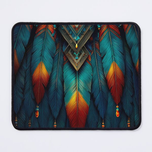 Item preview, Vibrant Blue and Orange Feather Art designed and sold by jecphotography and art.
