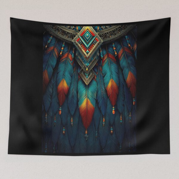 Item preview, Vibrant Blue and Orange Feather Art designed and sold by jecphotography and art.