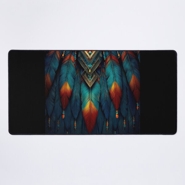 Item preview, Vibrant Blue and Orange Feather Art designed and sold by jecphotography and art.