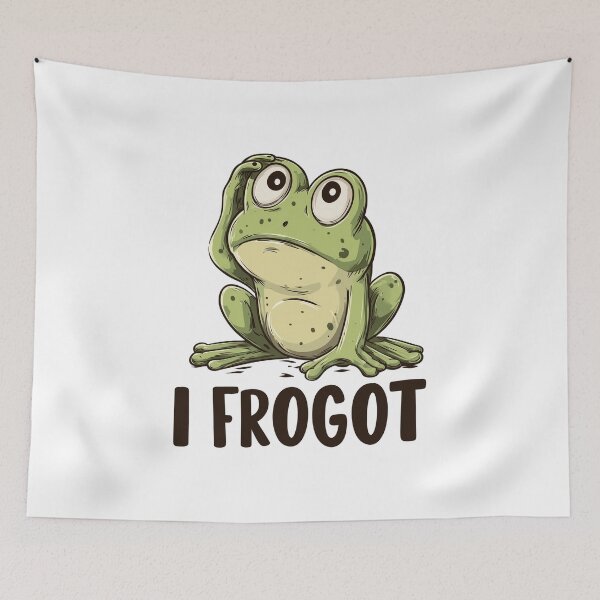 Item preview, Funny meme - I Frogot - Forgetful Frog Pun designed and sold by hamishby.