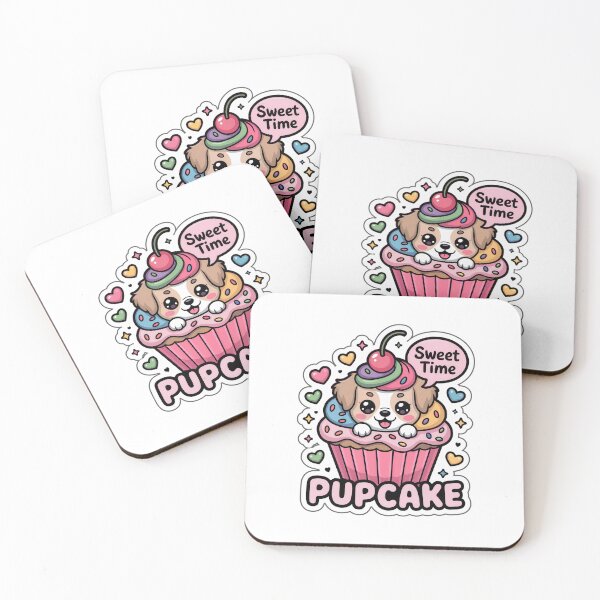 Item preview, Pupcake Sticker – Cute Chibi Puppy in Cupcake | Kawaii Dessert Animal Pun Art designed and sold by Nuist25.