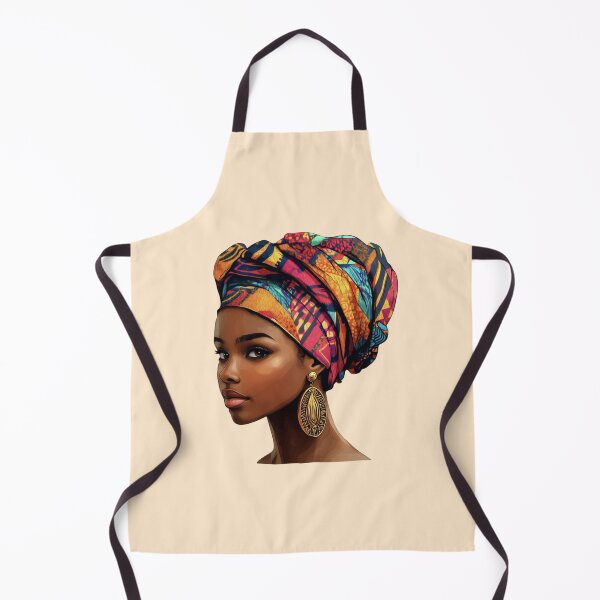 Item preview, African Woman in Vibrant Headwrap designed and sold by Myra365Art.