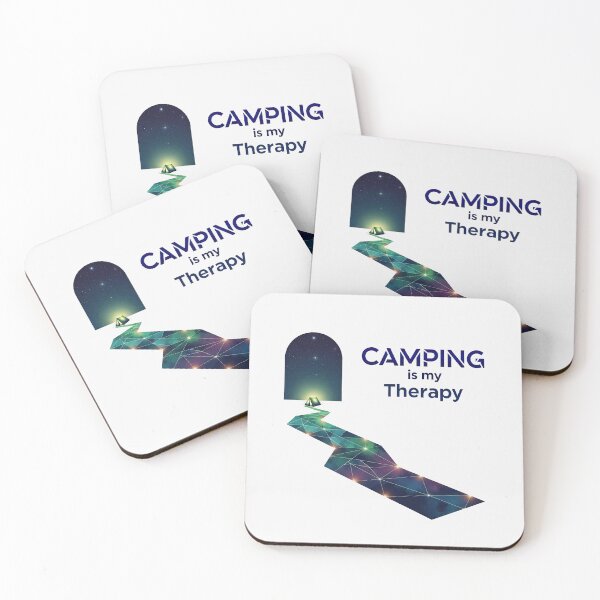 Item preview, Camping is My Therapy, Mystical Night Sky, Outdoor Adventure designed and sold by QuirkySpark.