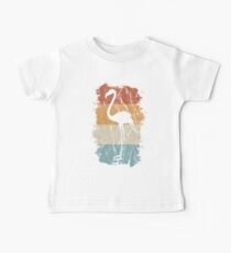 Retro Vintage Oldschool Flamingo Baby Tee