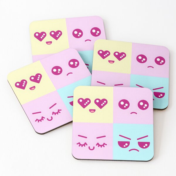 Item preview, Kawaii Emoji Faces in Pastel Grid – Cute Aesthetic iPhone Case Design designed and sold by FestivityFinds.