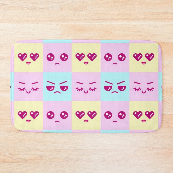 Item preview, Kawaii Emoji Faces in Pastel Grid – Cute Aesthetic iPhone Case Design designed and sold by FestivityFinds.