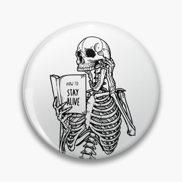 Item preview, Skeleton's Self-Help Guide How to Stay Alive designed and sold by InkStation24.