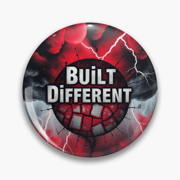 Item preview, Built Different – Intense Red Lightning Explosion Shirt designed and sold by SoulFlex.