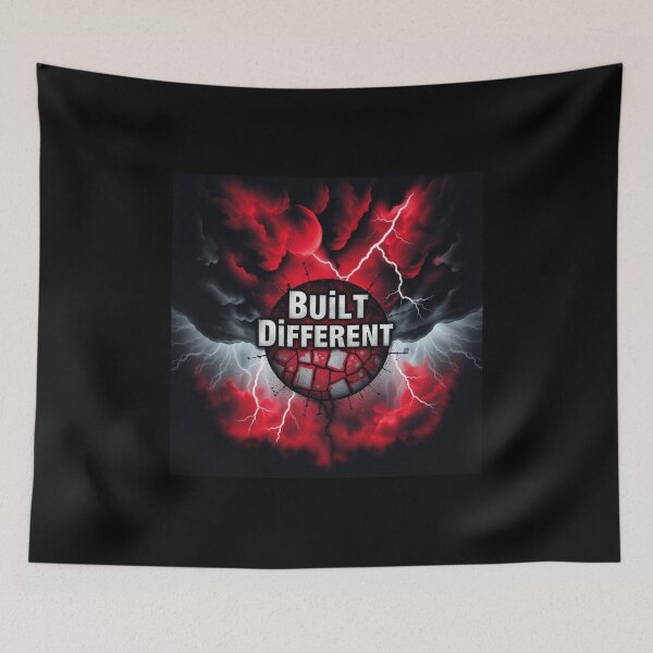Item preview, Built Different – Intense Red Lightning Explosion Shirt designed and sold by SoulFlex.
