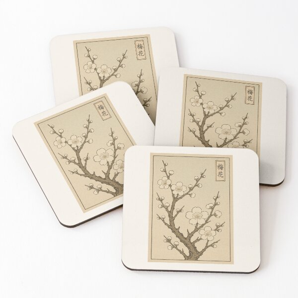 Item preview, White Plum Blossoms in January – Japanese Woodblock Style (Ume) designed and sold by Planthem.