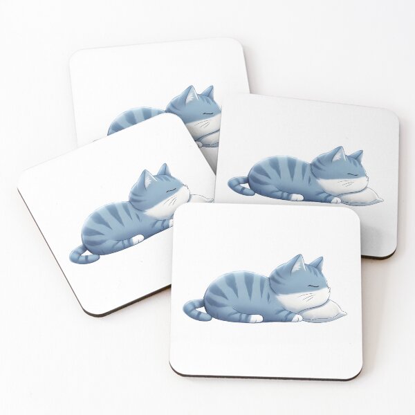 Item preview, Cute blue cat designed and sold by Newrealis.