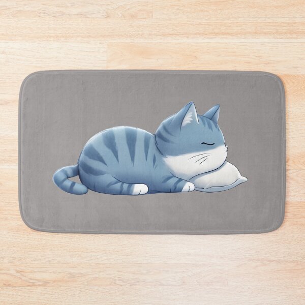 Item preview, Cute blue cat designed and sold by Newrealis.