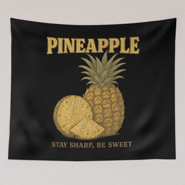 Item preview, Pineapple Vintage Fruit Let's Stay Sharp, Be Sweet designed and sold by zakugan.
