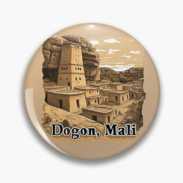 Item preview, Dogon Cliffside Village – Mali’s Ancient Escarpment designed and sold by Myra365Art.
