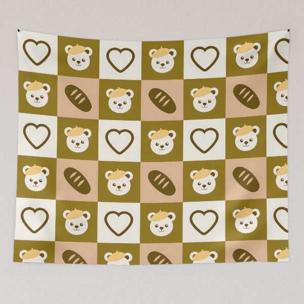 Item preview, Kawaii Bear Cafe Pattern iPhone Case – Minimalist Cute French Bakery Design designed and sold by FestivityFinds.