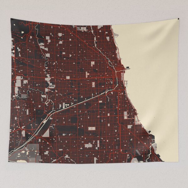 Item preview, Chicago City Map of Illinois, USA - Vector designed and sold by deMAP.