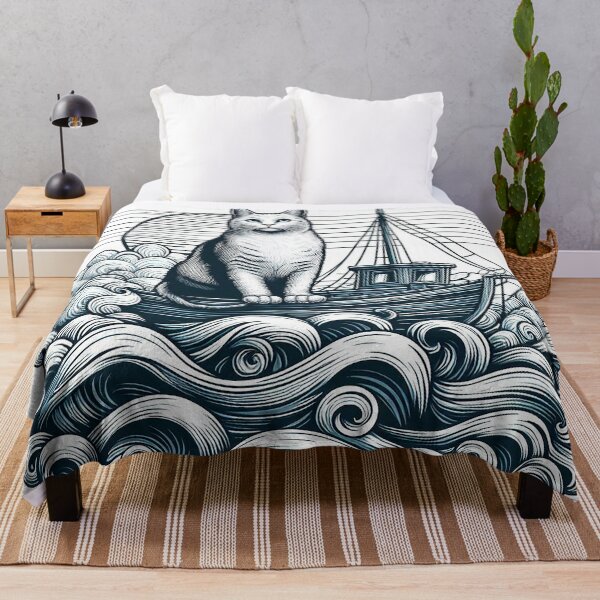 Item preview, Cat in great sea designed and sold by FurbieDesign.