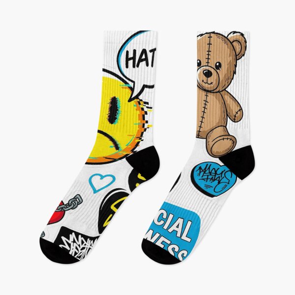 Item preview, Social Sadness - Y2K Street Art Sticker Pack (Glitch Emoji & Broken Heart) designed and sold by j-2k.