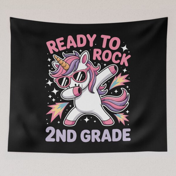 Item preview, Back To School Ready To Rock 2nd Grade Dabbing Unicorn designed and sold by brynatshop.