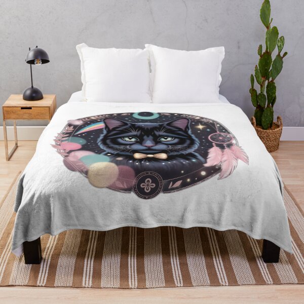 Item preview, cute funny cat black cat with a mandala, cute cat,cute funny,funny cat designed and sold by Expressions-Sel.