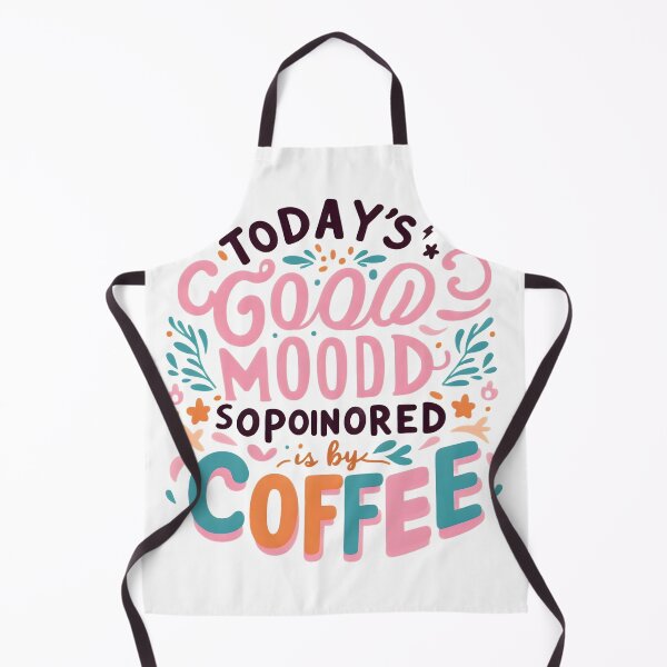 Item preview, Today's Good Mood is Sponsored by Coffee - Cute Calligraphy designed and sold by Ayutthaya Vibes.