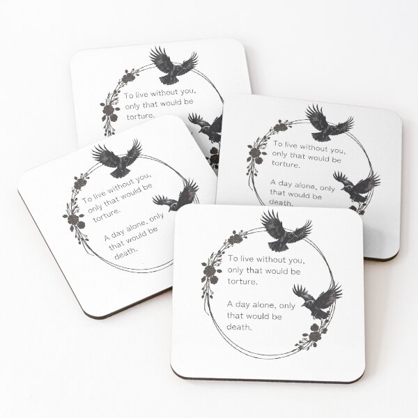 Item preview, Dark Goth Romance Quote, ravens and flowers  designed and sold by ShaylaVieArt.