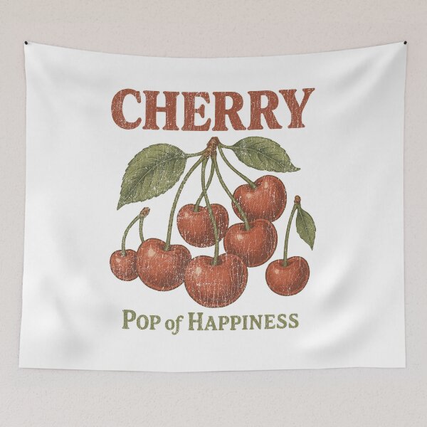 Item preview, Cherry Vintage Fruit Crate Art Pop of Happiness designed and sold by zakugan.