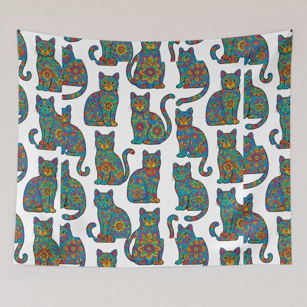Item preview, Colorful Mandala Cat designed and sold by kunsuriyapaisan Paranee.