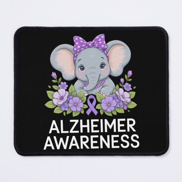 Item preview, Elephant Alzheimer's Awareness Purple Floral designed and sold by brynatshop.