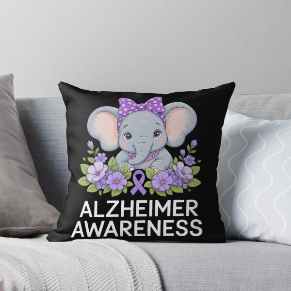Item preview, Elephant Alzheimer's Awareness Purple Floral designed and sold by brynatshop.