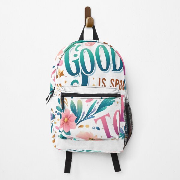 Item preview, Today's Good Mood is Sponsored by Coffee - Bright Flower Calligraphy designed and sold by Ayutthaya Vibes.
