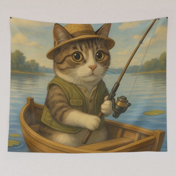 Item preview, Master Mieze on a fishing trip designed and sold by GeoGANa.