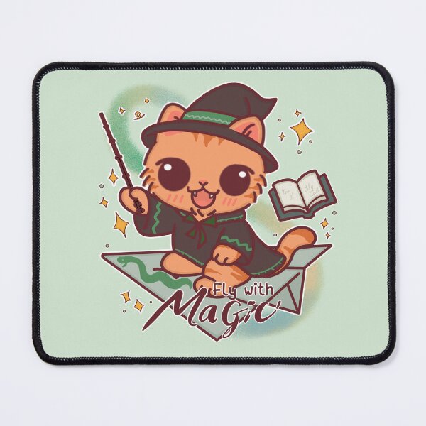 Item preview, Fly With Magic – Ambitious Wizard Cat in Paper Plane designed and sold by BGMeYou.