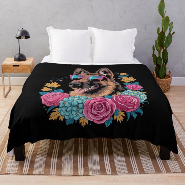 Item preview, Flower German Shepherd Spring Nature dog Lovers designed and sold by Hlz-0118.